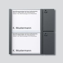 Siedle TM 612-2 DG button module in dark grey mica