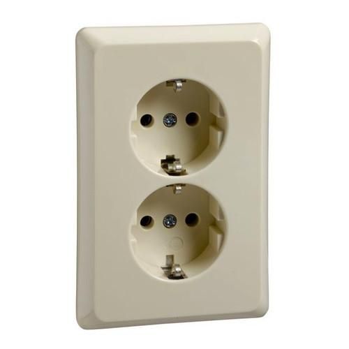 ELSO 515400 socket 2-way 16A RENOVATION pearl white