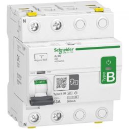 Schneider Electric A9Z64263 IID 2P 63A 300MA TYPE B-SI residual current circuit breaker all-current sensitive