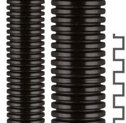 Flexa 10231002023 ROHRflex PP AD28,5 23,0x28,5mm black solid plastic corrugated hose
