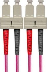 Paschke Datensysteme F03037OM4-15 dx. 50/125m OM4 pink SCd/SCd 15m fiber optic patch cable