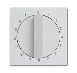 Busch-Jaeger 1770-83-103 Central plate, with rotary knob, with print aluminum silver