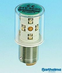 Barthelme 52152414 22x46 BA15d 24V AC/DC blue Multi-LED