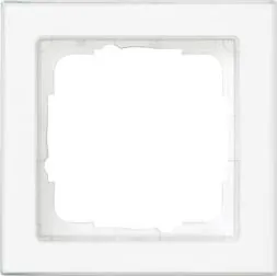 Gira 071122 1-way cover frame transparent Gira E2 pure white
