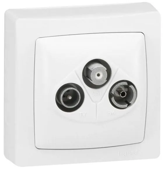 Legrand 086042 connection box AP TV FM SAT , (white)