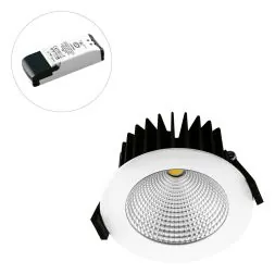 EVN LC44150102 IP44 15W 3000K 1150lm round white LED recessed ceiling spotlight