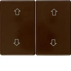Berker 14350301 Rocker switch with imprint symbol arrows brown, glossy Berker Arsys