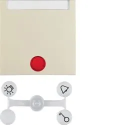 Berker 16288982 rocker with 5 enclosed lenses and labeling field white, glossy Berker S.1