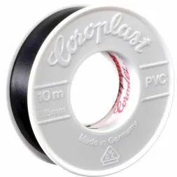 COROPLAST 1669 insulating tape PVC 15mm 10m black 105°C 0.15mm