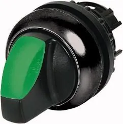Eaton M22S-WLK-G illuminated selector switch, 2 positions, green, momentary, 216817