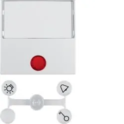 Berker 16961909 rocker with 5 enclosed lenses and large labelling field polar white matt Berk