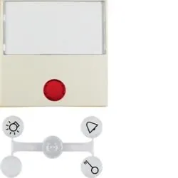 Berker 16968982 rocker with 5 enclosed lenses and large labelling field white, glossy Berk