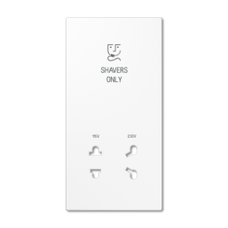 Jung SOLS7522WWPL cover 1-way, shavers only, Duroplast, LS series, alpine white