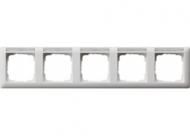 Gira 109527 5-way cover frame BSF horizontal Standard 55 pure white matt