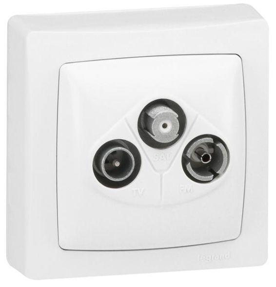 Legrand 086042 connection box AP TV FM SAT , (white)