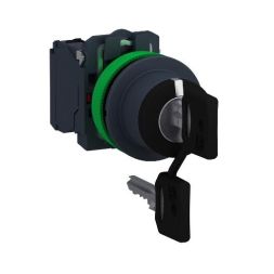 Schneider Electric XB5FG03 Flush black 30mm 3 position latching 2S IP69K key switch front element