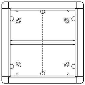 Ritto 1883570 surface-mounted frame 4 module slots square, white