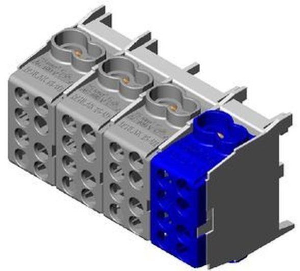 Pollmann 2080424 HLAK 25-4/8-S grey blue 25qmm 4-pole main line branch terminal