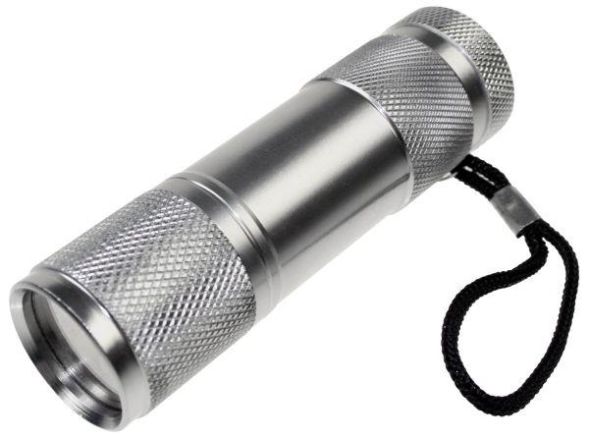 Hückmann 302447 Arcas 9-LED black LED flashlight
