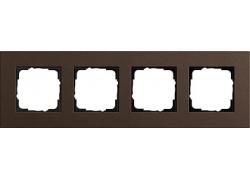 Gira 0214223 4-way cover frame Gira Esprit Lin.Mplx.DBrown