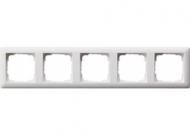 Gira 021504 5-way cover frame Standard 55 pure white matt