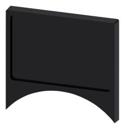 Siemens 3SU1960-0AH10-0AA0 flat rounded black 17.5x27mm label holder