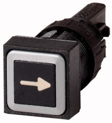 Eaton Q18D-33 pushbutton, black, momentary, 080166