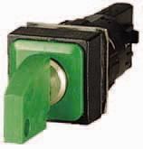 Eaton Q18S3-GN key switch, 3 positions, green, momentary, 062149