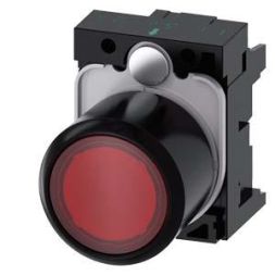Siemens 3SU1201-0EB20-0AA0 push button illuminated 22mm round red transparent