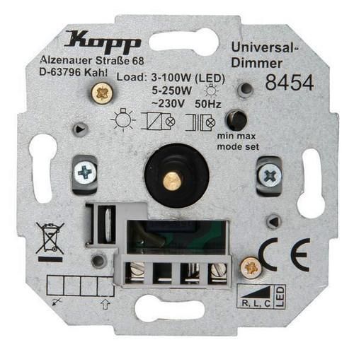 Kopp 845400188 RLC 100W aluminum universal dimmer