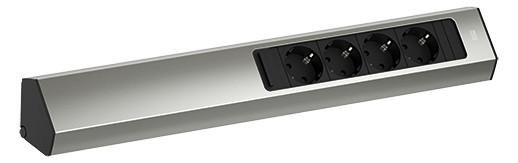 Bachmann 932.004 CASIA 2 4xCEE7/3 2.0m AEH stainless steel optic wall duct socket