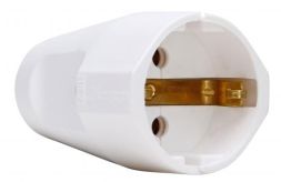 Kopp 182102051 16A 250V IP20 arctic white SCHUKO shell coupling