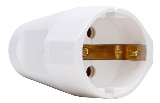 Kopp 182102051 16A 250V IP20 arctic white SCHUKO shell coupling