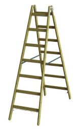PROTEC.class PHSPSL27 rung stepladder 2x7 wooden stepladder