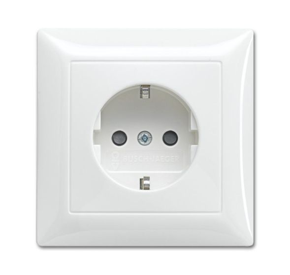 Busch-Jaeger 20 EUJB-914 SCHUKO® socket, with increased contact protection alpine white