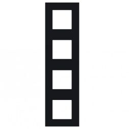 EFAPEL FOUR-GANG FRAME MATTE BLACK