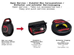 Runpotec GF3 cable pulling device without meter counter, glass fibre rod 3mm, length 30 m