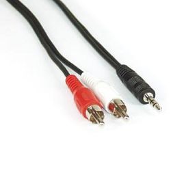 Kindermann 5854000001 stereo cinch to 3.5mm jack audio cable male/male 2.0m