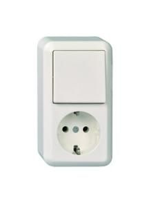 ELSO 388604 10/16A CONTURA pure white surface-mounted combination