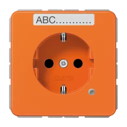 Jung CD1520BFNAKOO SCHUKO socket, 16 A 250 V ~, without claws, with function display, with label field, integrated increased contact protection, SAFETY+, thermoplastic, Ser