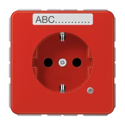 Jung CD1520BFNAKORT SCHUKO socket, 16 A 250 V ~, without claws, with function display, with label field, integrated increased contact protection, SAFETY+, thermoplastic, Ser