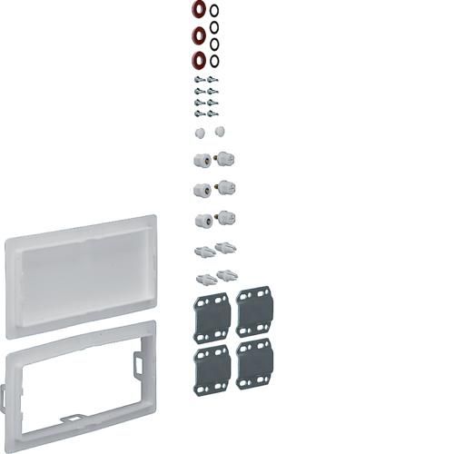 Hager FZ443B connection set univers vertical 3-field
