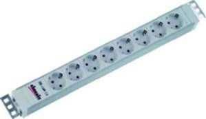Bachmann 333.601 power strip 19 inch PVC 8-way Schuk without switch