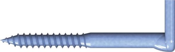 Reisser 000158S021-056080S-1 L-hook RN 0158, PH drive, wood thread, 5.6 X 80, steel, galvanized, blue pass., packed 15