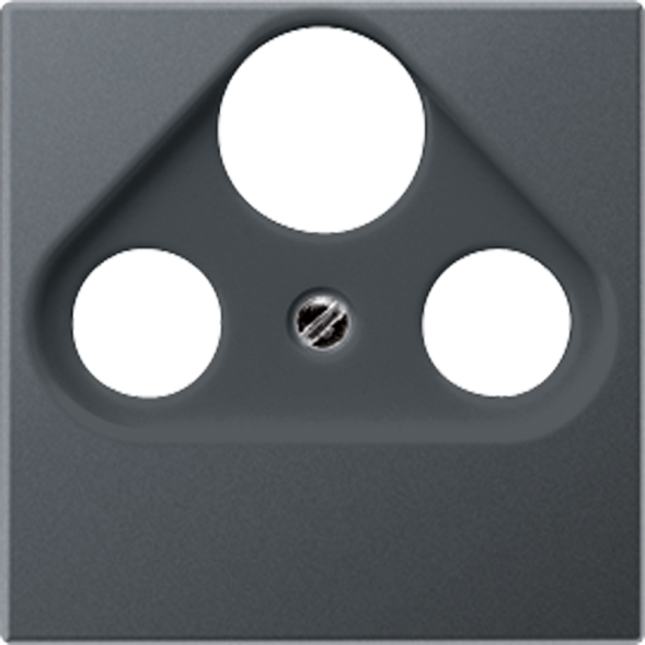 Jung A561BFPLSATANM cover for universal satellite/BK sockets, thermoplastic painted, series A, matt anthracite