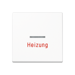 Jung A590HWW rocker switch 1-way with light guide, heating, Duroplast, Series A, alpine white