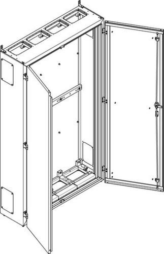 ABN protective insulated IP55 1090x1890x340mm floor-standing housing (NT412P)