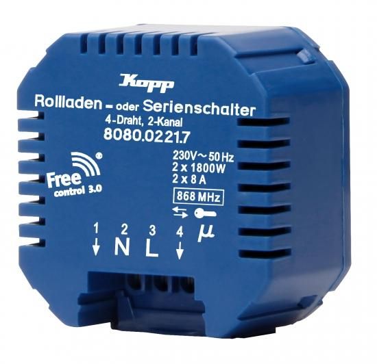 Kopp 808002217 Free Control 2-channel/4-wire radio receiver