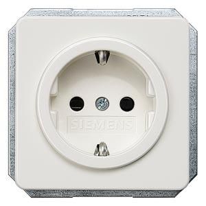 Siemens 5UB1405 SCHUKO socket titanium white