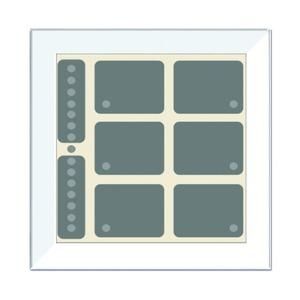 Issendorff 30288 frameless 8 keys 6LEDs bar size TS white glass keypad